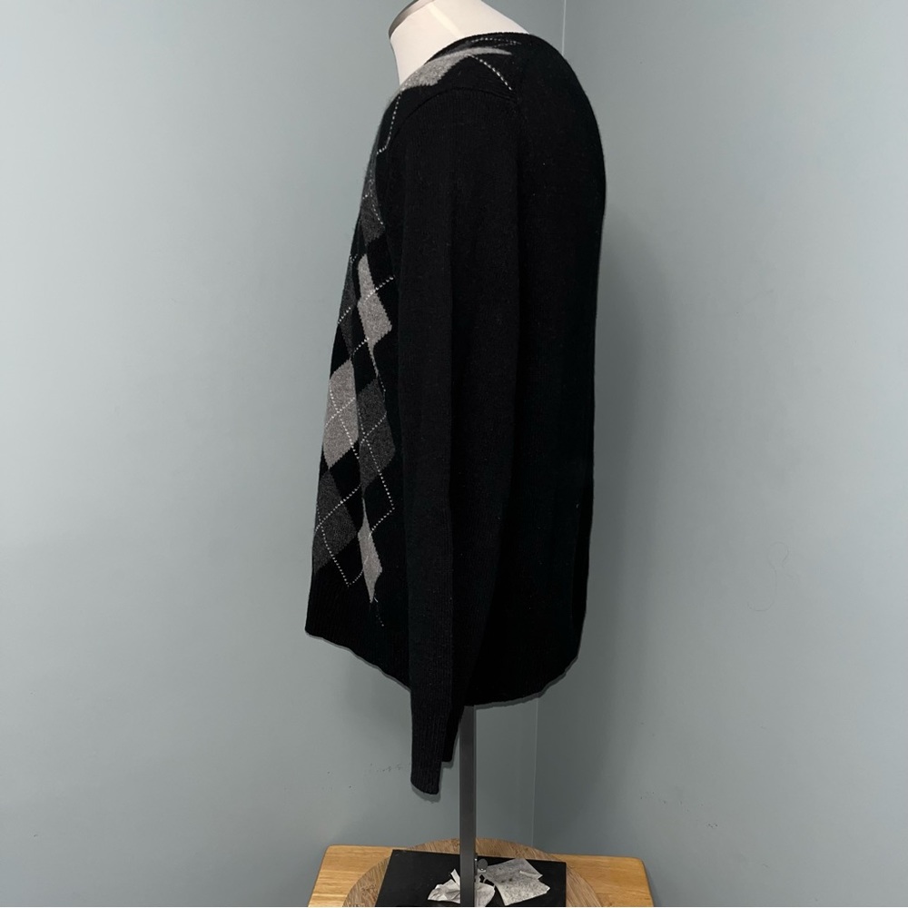 HUDSON NORTH lambswool blend dad sweater mens size Large v-neck long sleeve - Picture 4 of 9